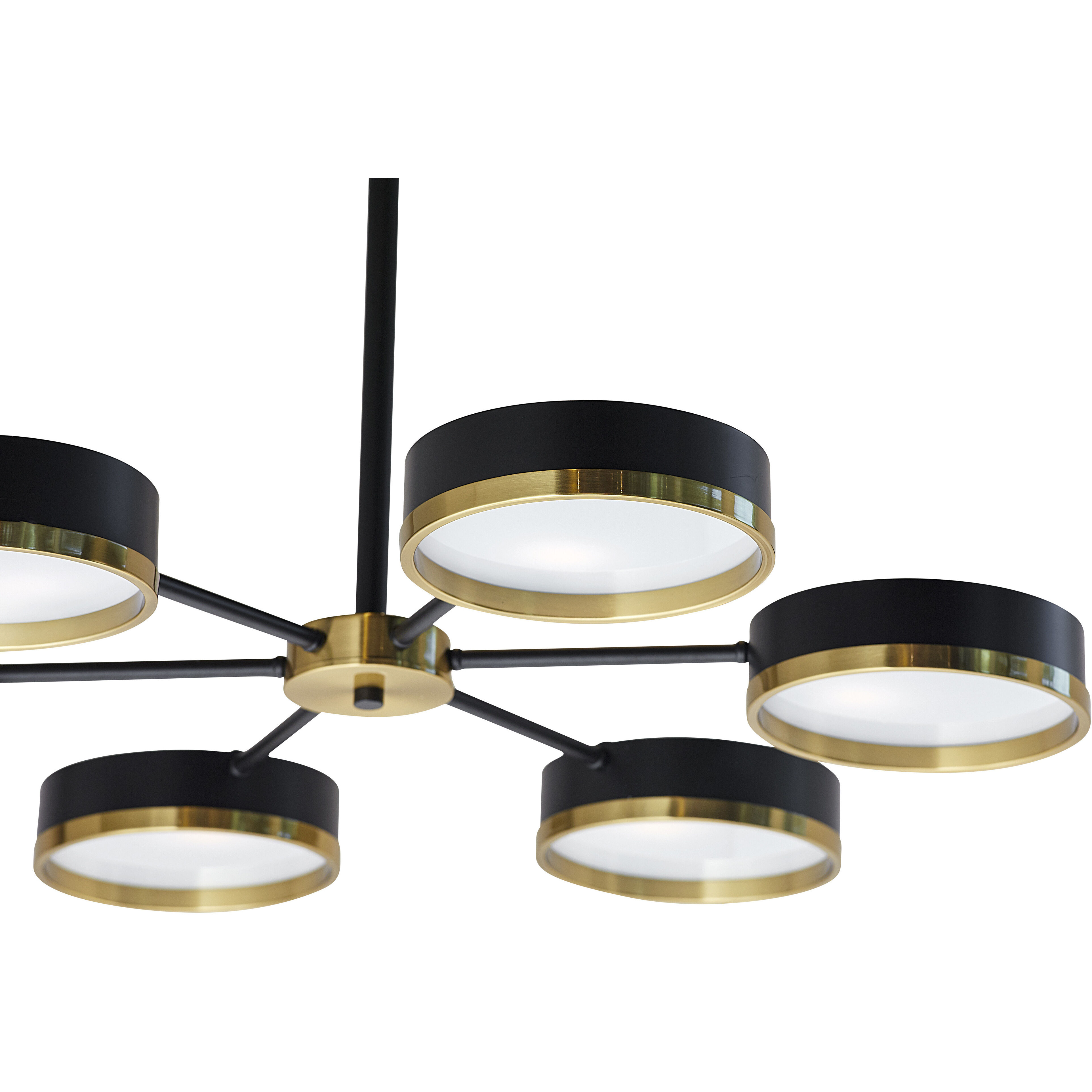 Oswin 6 Light 37 inch Black / Brass / Black Chandelier Ceiling Light